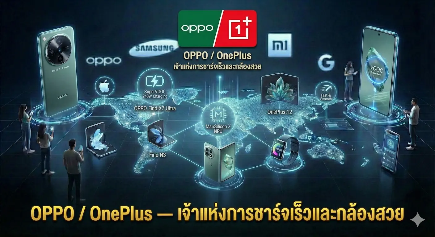 OPPO / OnePlus — เจ้าแห่งการชาร์จเร็วและกล้องสวย